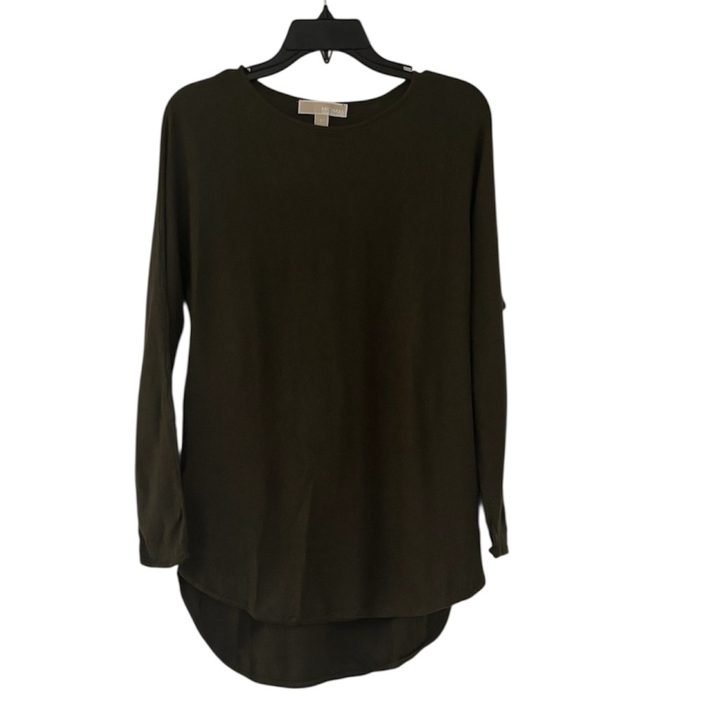 MICHAEL MICHAEL KORS Dark Olive Long Sleeve Sweater Top